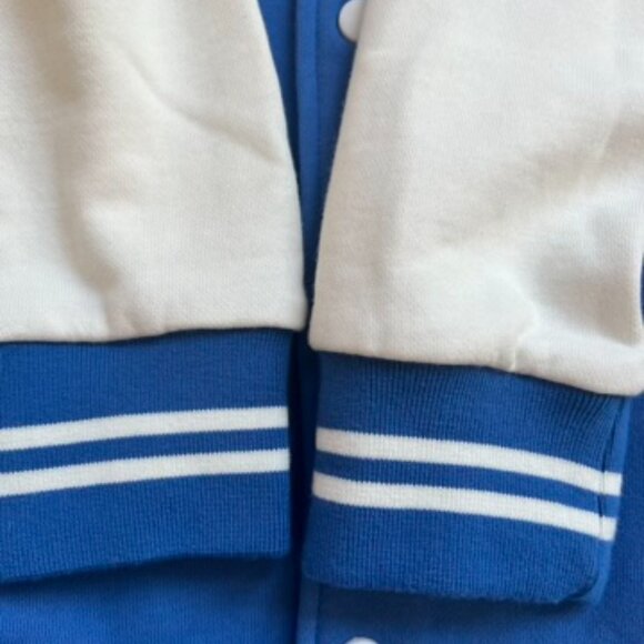 H2H Men's Bomber Jacket Royal Blue Cotton US Small EU 46 Casual Streetwear - Picture 5 of 11